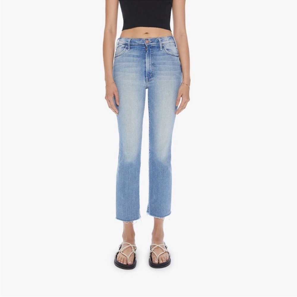 MOTHER Light Blue Ankle & Cropped Jeans